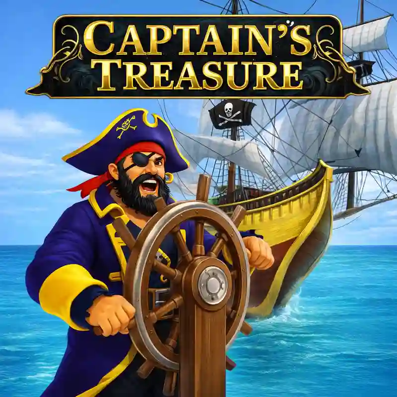 Captain's Treasure Slot Game Logo jilimacao
